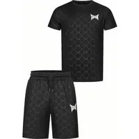 TAPOUT Trainingsanzug Philios Herren T-Shirt & Shorts Set normale Passform