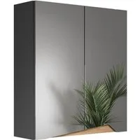 Vicco Badezimmerspiegelschrank Marelle, Anthrazit/Artisan, 60 x 67 cm mit höhenverstellbarem Einl... (1-St)