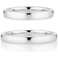 Bruno Banani Trauring Schmuck Geschenk Ehering Hochzeit Damenring Herrenring, wahlweise mit oder ohne Brillant, Made in Germany