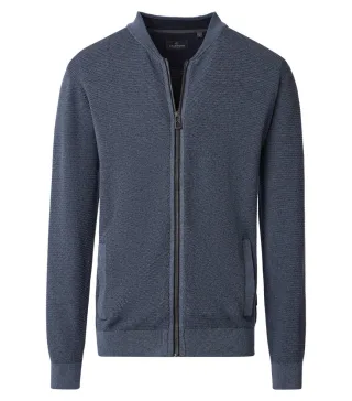 CASAMODA - Strickjacke mit Reißverschluss silver - Gr. - XL