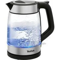 KI6058 Glas, Wasserkocher transparent/silber, 2.200 Watt, 1,7 Liter