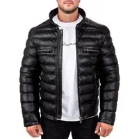 Reichstadt Bomberjacke Herren Regular Fit Jacke Echtleder 19RS016 Zweiwege-Reißverschluss