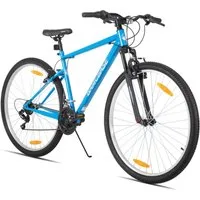 HILAND Mountainbike 26/27 Zoll Herren Damen Studenten fahrräder, Gelände Pendlerfahrräder, Mit 18 Gang, Doppel-V-Bremsen, stoßdämpfender Federgabel, Schutzblech