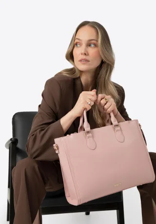 Wittchen Damen-Laptoptasche (14, 5 Zoll) aus Kunstleder, Rosa