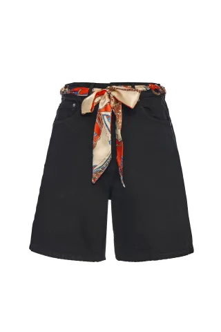 bsb - Short mit Tuchgürtel schwarz - Gr. - L
