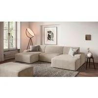 TRENDMANUFAKTUR Hocker Wien, XXL Polsterhocker, passende Ergänzung zur Serie, in trendigem Cordstoff, großzüge Breite von 112 cm