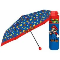 Perletti Taschenregenschirm SUPER MARIO BROS MANUELL FALTBARER REGENSCHIRM 50CM