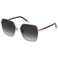 Furla Sonnenbrille Elegante Damen-Sonnenbrille Gold mit Kontrasten und Rauchglas