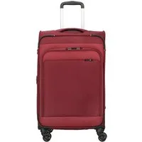 D&N Koffer Travel Line 9504 - 4-Rollen-Trolley M 67 cm erw. (dark red), 4 Rollen