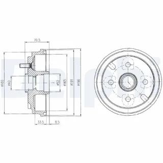 Delphi BREMSTROMMEL Daihatsu Cuore Move Sirion Yrv