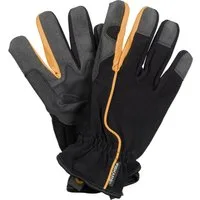 Fiskars Gartenpflege-Set Fiskars 1003477 Garten-Arbeitshandschuhe Schwarz/Orange 1 Paar