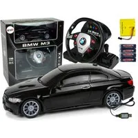 Wisam RC-Auto Ferngesteuertes BMW M3 Schwarz 2.4G Pilot Lenkrad 1:18 Sound Lights