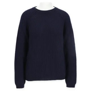 Halsüberkopf Accessoires - Pullover Rundhals feine Rippe marine - Gr. - xl