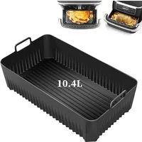 BlingBin Silikonform Ninja Heißluftfritteuse Zubehör für AF500EU / Cosori 10L, (1er Set 1-tlg), Silikonform Airfryer Zubehör für Max Ninja Foodi Flexdrawer 10,4L