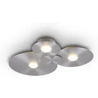 Reality Leuchten LED Deckenleuchte flach mit 3 LED-Ringen, Metall, B: 69cm, LED fest integriert, Warmweiß, LEDs getrennt schaltbar