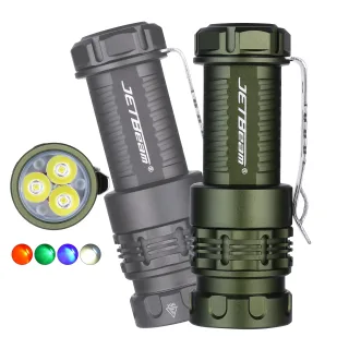 JETBEAM RRT0 PRO LED Rechargeable Small EDC Flashlight Equipped with 3 high-Brightness LEDs+with RGB Light,1680 lumens M