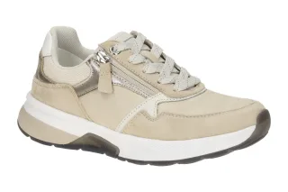 Gabor 86.847.33 ROLLINGSOFT Bequeme Schn?r-Halbschuhe beige/puder Wechselfu?bett