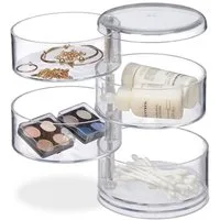 relaxdays Make-Up Organizer Kosmetikorganizer mit drehbaren Fächern