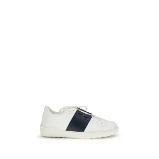Valentino Garavani schwarze Kalbsleder Bos Taurus Low-Top Sneakers