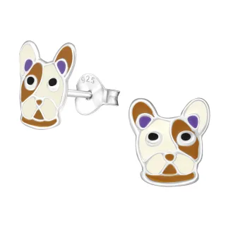 Bulldoggen Ohrringe aus 925 Silber