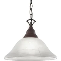 Reality Leuchten LED Pendelleuchte, dimmbar, LED wechselbar, Warmweiß, Landhaus-stil Lampe hängend über-n Esstisch & Couchtisch Ø33,5cm