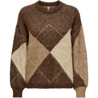 ONLY CARMAKOMA Strickpullover CARNOEME JQ LS O-NECK KNT NOOS Materialmix, regular fit