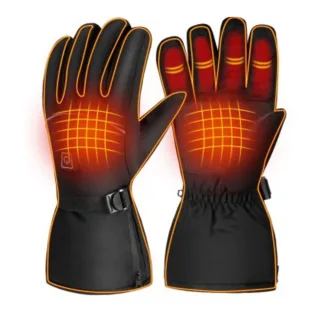 Electric Heated Gloves Winter Skiing Heated Gloves Warm Waterproof Rechargeable Heating Thermal Gloves For Snowmobile Ou