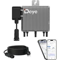 SUNNIVA Wechselrichter DEYE Mikro-Wechselrichter 800 W SUN-M80G4-EU-Q0, (inkl. 5m Anschlusskabel für Balkonkraftwerk, IP67 wetterfest, Plug&Play Installation, 2 MPPT, WIFI, Micro Inverter)