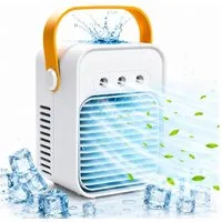 MOPUEA Ventilatorkombigerät Tragbare Klimaanlage mit 3 einstellbaren Windgeschwindigkeiten, 300-ml-Wassertank, Desktop-Luftkühlungsventilator