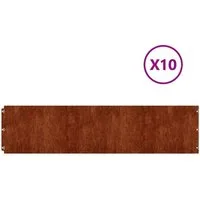 vidaXL Beetumrandung Rasenkanten 10 Stk. 25x103 cm Flexibel Cortenstahl
