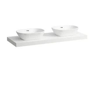 Laufen Waschtisch-Platte LANI 495x1370x65 mit Aussschnitt links und rechts H4046841122601