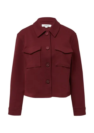 s.Oliver Red Label - Jacke im Relaxed Fit aus Struktur-Jersey rot - Gr. - 46