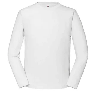 Fruit of the Loom - "Iconic 195 Premium" T-Shirt für Herren/Damen Unisex Langärmlig (Weiß)