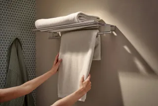 Hansgrohe AddStoris Handtuchablage mit Handtuchhalter chrom,41781000 41781000