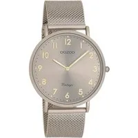 OOZOO Quarzuhr Vintage Armbanduhr C20380 Taupe Meshband 40 mm