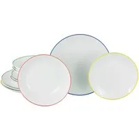CreaTable Tafelservice Luna Color Line Color Line (12-tlg), 4 Personen, Porzellan