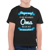 Shirtracer T-Shirt Ich habe eine verrückte Oma blau (1-tlg) Statement Sprüche Kinder