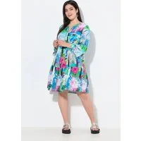 Angel of Style Jerseykleid Kleid A-Linie Grafitti-Muster Volants