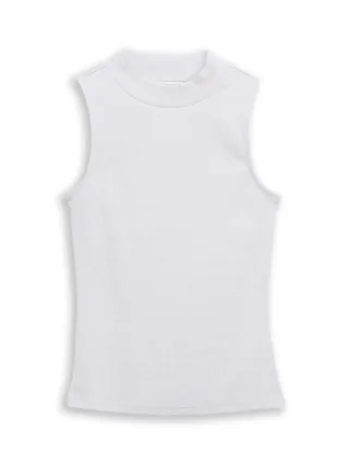 Denim Tom Tailor - Slim Fit Top mit Glitzer-Effekt white glitter - Gr. - S