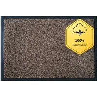 Kubus Fußmatte Solid, waschbare Sauberlaufmatte mit rutschfester TPE-Rückseite, Hohe Schmutz- und Feuchtigkeitsaufnahme