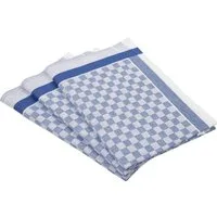 ROSS Geschirrtuch Exclusiv, (Set, 3-tlg), Karofond, 50x70 cm