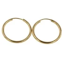 Bella Carina Paar Creolen Runde Creolen 1,8 mm 585 Gold 14 Karat