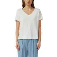 s.Oliver T-Shirt V-Ausschnitt mit Rippblende