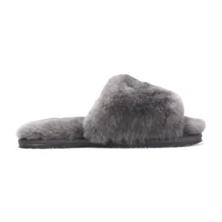Damen Schaffell Hausschuhe Grau Warme Winter Fell Slider - Nordic