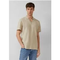 s.Oliver Kurzarmshirt Polo-Shirt Poloshirt mit Struktur aus reiner Baumwolle