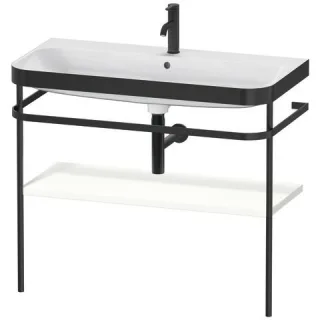Duravit Happy D.2 Plus c-bonded Set mit Metallkonsole Weiß Seidenmatt 975x490x850 mm - HP4738O3636 HP4738O3636