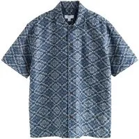 Next Kurzarmhemd Kurzärmeliges Hemd mit Struktur im Navajo-Stil (1-tlg)
