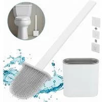 Mutig WC-Reinigungsbürste WC Bürste mit Halter Silikon Toilettenbürste Langer Stiel klobürste, (Klobürste, Tiefenreiniger Silikon-Toilettenbürste, mit Rutschfestem Langem Kunststoffgriff und Flexiblen Borsten), für Badezimmer oder Gäste-WC Wandmontag
