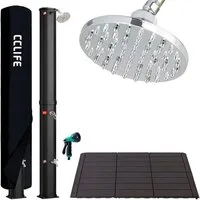 CCLIFE Gartendusche Solardusche 35/40/60L mit Kunststoffboden und Handbrause- pool garten