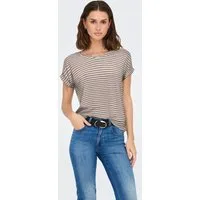 ONLY Kurzarmshirt ONLMOSTER STRIPE S/S O-NECK TOP JRS NOOS gestreift, lässig geschnitten, Jersey, Rundhals, Viskosemischung